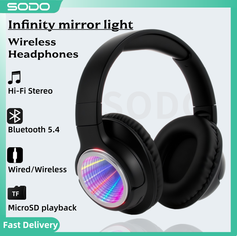 Anc Wireless Over Ear Headphones - SODO SD1161 หูฟังบลูทูธอับซิส ไลท์สเตอริโอชุดหูฟังไร้สายแบบพับได้พร้อมการ์ด TF รองรับหูฟังแบบครอบหูแบบพกพา