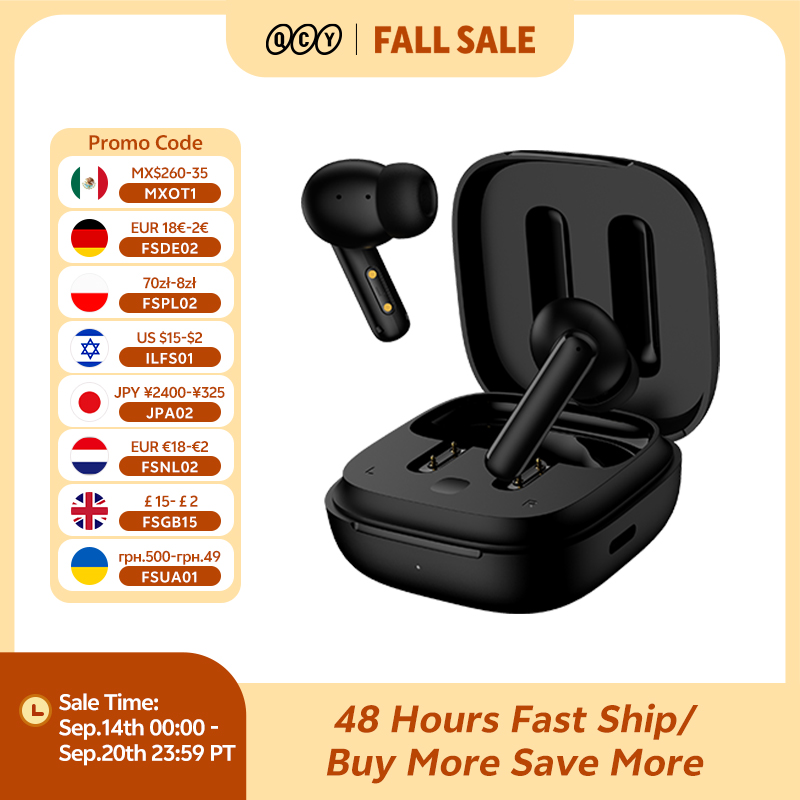 Tws Earbuds Bluetooth 5.3 - หูฟัง T13 QCY ANC หูฟังบลูทูธไร้สาย5.3 TWS