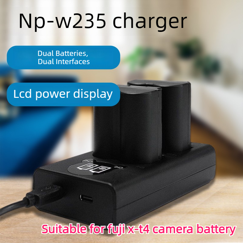 Drones - แบตเตอรี่ 2200mAh NP-W235 พร้อมจอ LCD และระบบชาร์จคู่
