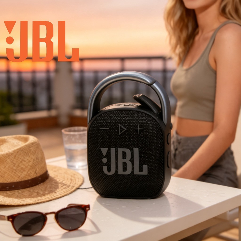 Portable Bluetooth Speaker Waterproof Ipx7 - ลำโพงบลูทูธไร้สายแบบพกพาขนาดเล็ก JBL CLIP4, ลำโพงกันน้ำ IPX7 สำหรับใช้งานกลางแจ้งพร้อมซับวูฟเฟอร์ในตัว