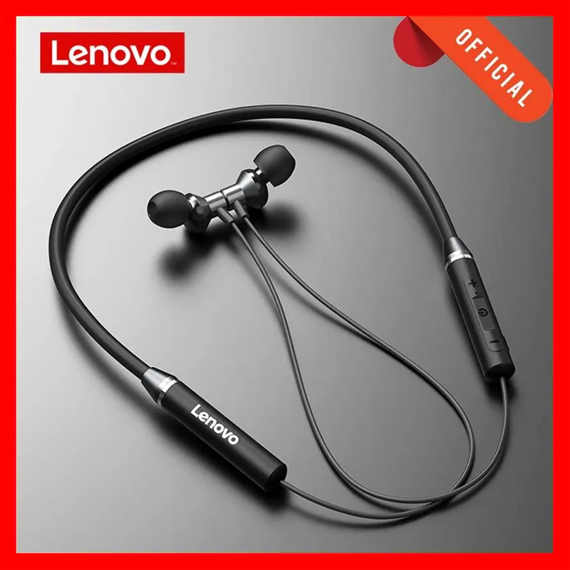 Magnetic Neckband Sports Earphones - หูฟังบลูทูธ Lenovo กันน้ำ คุณภาพเสียง HIFI แบบไม่สูญเสียคุณภาพ