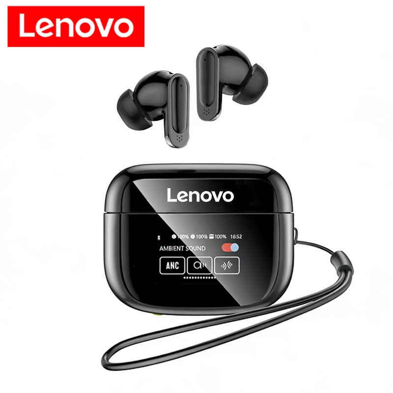 Headphones - เลอโนโว V11 TWS หูฟังไร้สายหน้าจอสัมผัสจอแสดงผลดิจิตอลชุดหูฟังบลูทูธในหู ANC หูฟังลดเสียงรบกวนพร้อมไมโครโฟน
