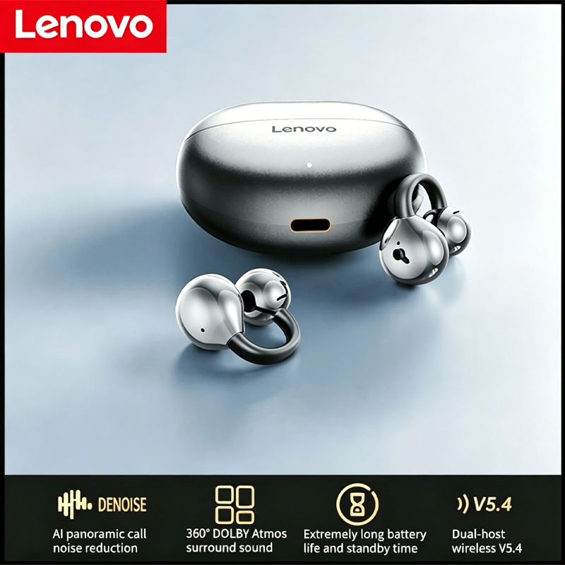 Tws Earbuds Bluetooth 5.3 - เลอโนโวหูฟังไร้สายบลูทูธ 5.4 TWS เอฟเฟกต์เสียงแบบพาโนรามาหูฟังอายุการใช้งานแบตเตอรี่ยาวนานเป็นพิเศษสวมใส่สบาย TA410