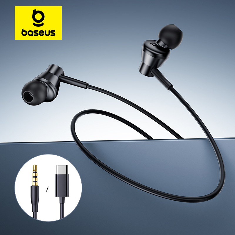 Type C Wired Earphones With Mic - Baseus Encok CZ11/HZ11 หูฟังแบบมีสาย Type-C/3.5 มม.แจ็คหูฟังแบบมีสายพร้อมไมโครโฟน