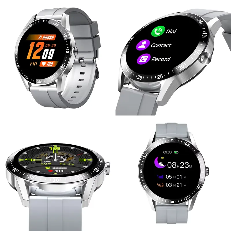Smartwatches - โทรศัพท์มือถือพร้อมฟังก์ชันติดตามสุขภาพ รองรับการโทรและพยากรณ์อากาศ กันน้ำระดับ IP67 พร้อมฟังก์ชันติดตามการนอนหลับ