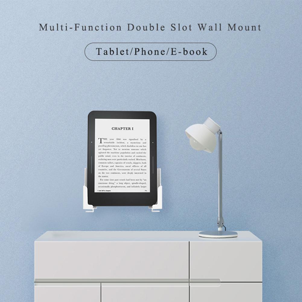 Tablets - 2 ชิ้น ที่วางแท็บเล็ตแบบติดผนังแบบปรับได้ ที่วางโทรศัพท์อเนกประสงค์ ขาตั้ง ที่วางของในห้องนอน