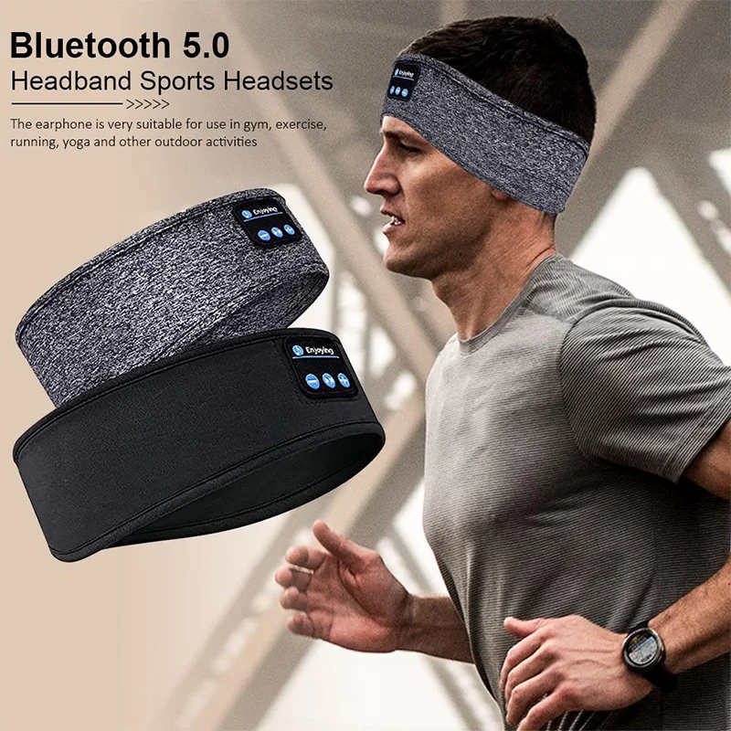 Sleep Mask Headphones Bluetooth - หูฟังบลูทูธกีฬา Sleeping แถบคาดศีรษะยืดหยุ่นหูฟังไร้สายเพลง Eye Mask ชุดหูฟังไร้สายบลูทูธแถบคาดศีรษะ