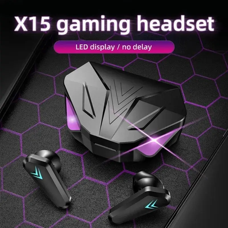 Gaming Headset With Mic Rgb - TWS ไร้สายบลูทูธ 5.3 ชุดหูฟังจอแสดงผล LED Gamer