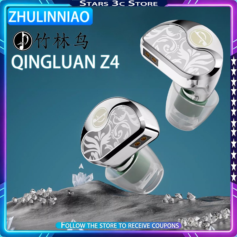 Planar Magnetic Iem Earphones - ใหม่ Zhulinniao Qingluan Z4 HIFI หูฟังแบบแปลงรูปได้