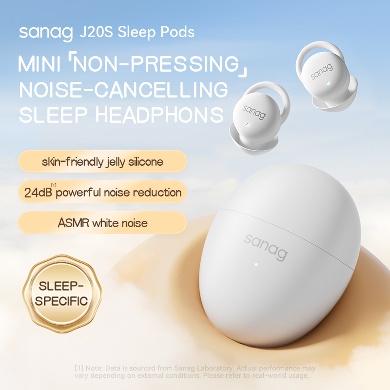 Sleep Mask Headphones Bluetooth - หูฟังไร้สาย Sanag J20 Sleep Pods บลูทูธตัดเสียงรบกวนสำหรับการนอนหลับ