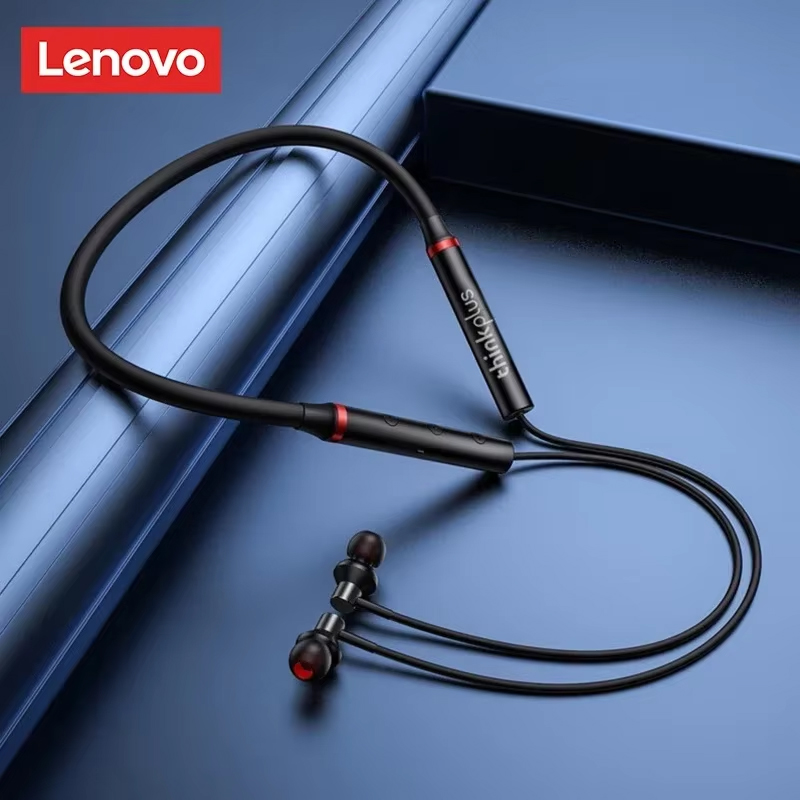 Magnetic Neckband Sports Earphones - 100% ของแท้เลอโนโว HE05X หูฟังบลูทูธหูฟังกันน้ำที่อุดหูเสียงไฮไฟแม่เหล็กชุดหูฟังแบบคล้องคอหูฟังกีฬา