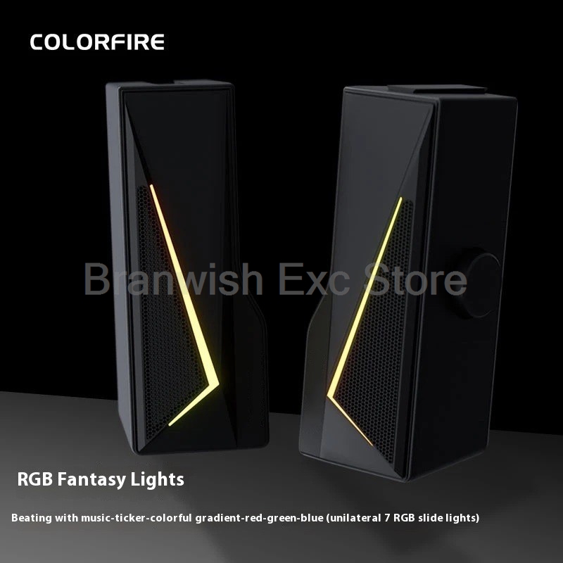 2x2.5W ลำโพงคอมพิวเตอร์ RGB ไล - Rgb Computer Soundbar For Pc บทวิจารณ์และราคา