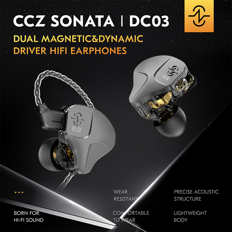 CCZ DC03 IEM หูฟังแบบมีสาย 10  - In Ear Monitors For Singers บทวิจารณ์และราคา