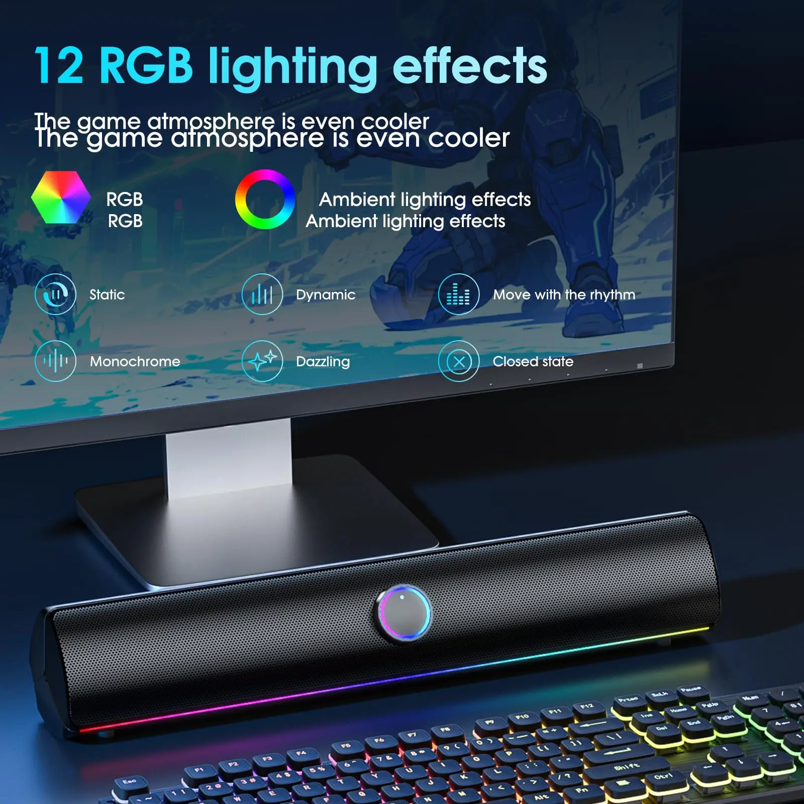 ซาวด์บาร์สำหรับเล่นเกม, ลำโพงบ - Rgb Computer Soundbar For Pc บทวิจารณ์และราคา