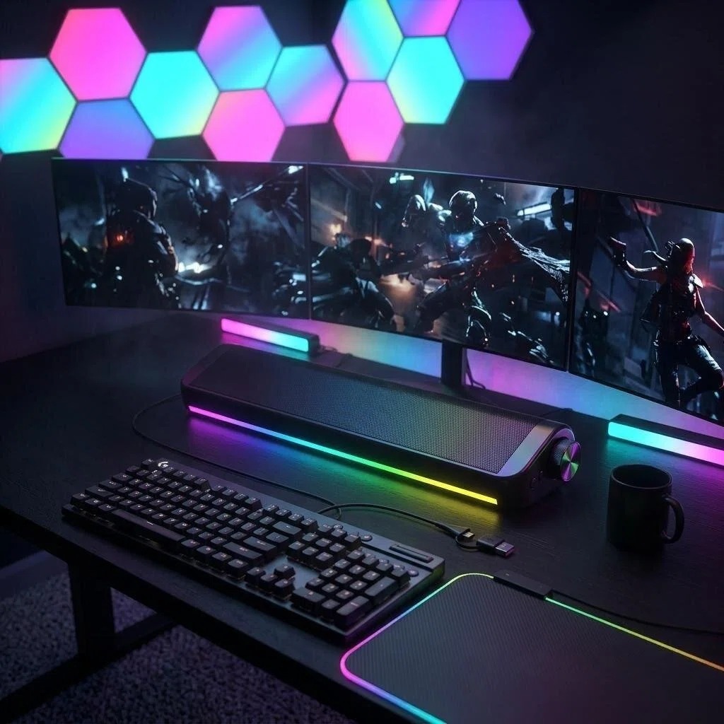 ลำโพงคอมพิวเตอร์บลูทูธแบบมีสาย - Rgb Computer Soundbar For Pc บทวิจารณ์และราคา
