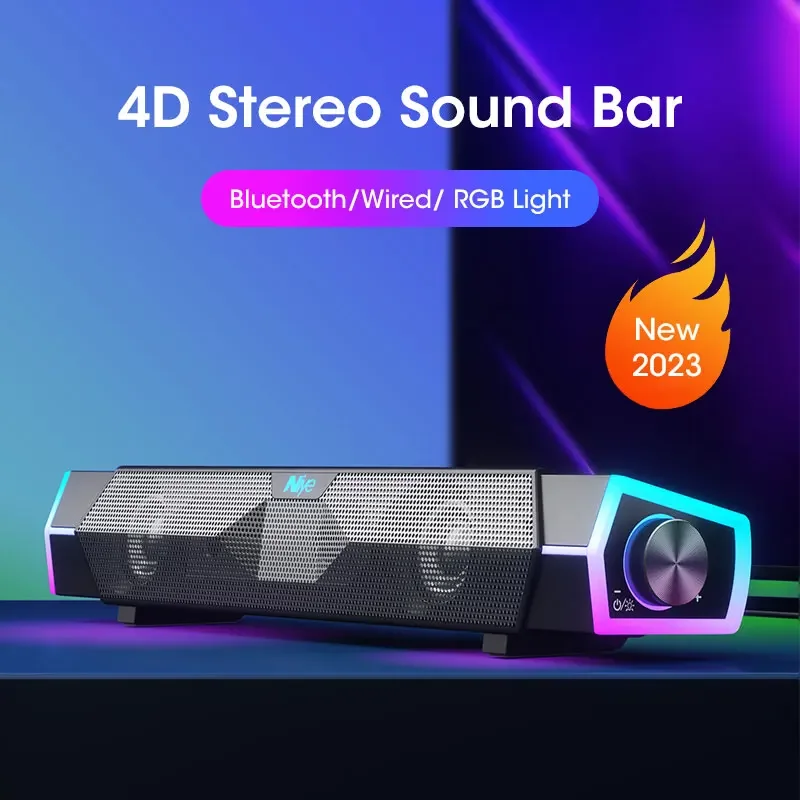 ลำโพงสเตอริโอ4D ซาวด์บาร์พีซีล - Rgb Computer Soundbar For Pc บทวิจารณ์และราคา