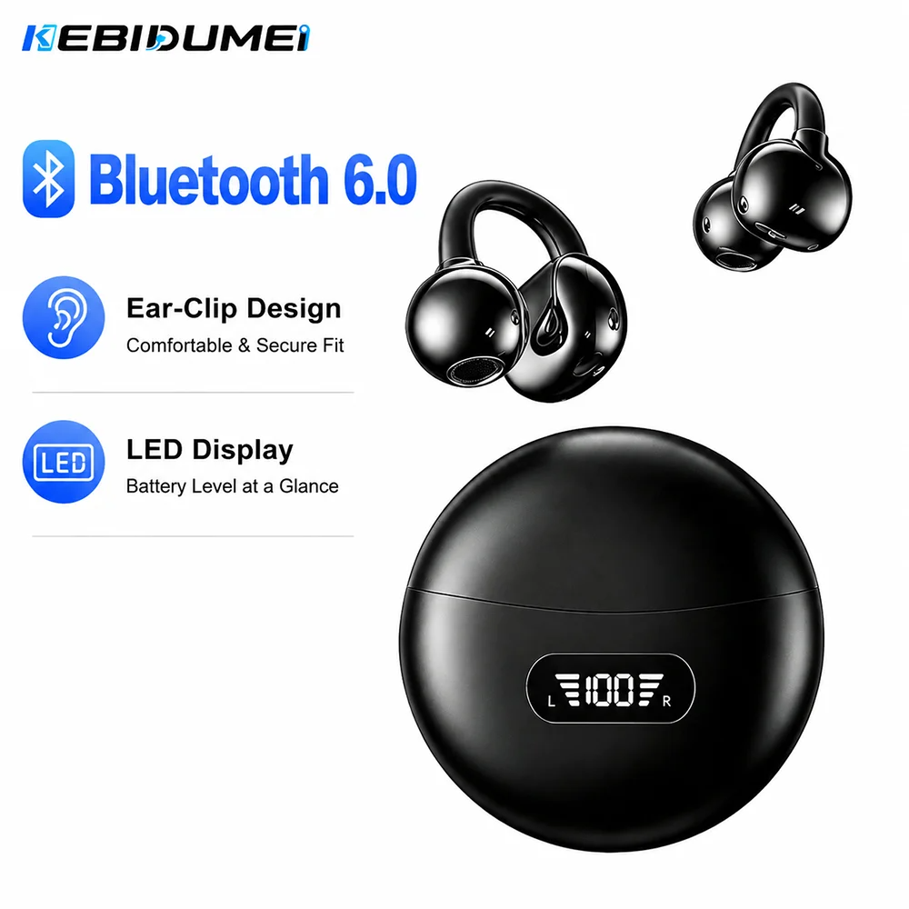 KEBIDUMEI บลูทูธ 6.0 หูฟังแบบเ - Open Ear Air Conduction Headphones บทวิจารณ์และราคา