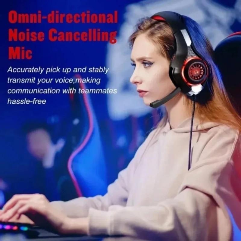 หูฟังเกมมิ่งแบบมีสาย ครอบหู พร - Gaming Headset With Mic Rgb บทวิจารณ์และราคา