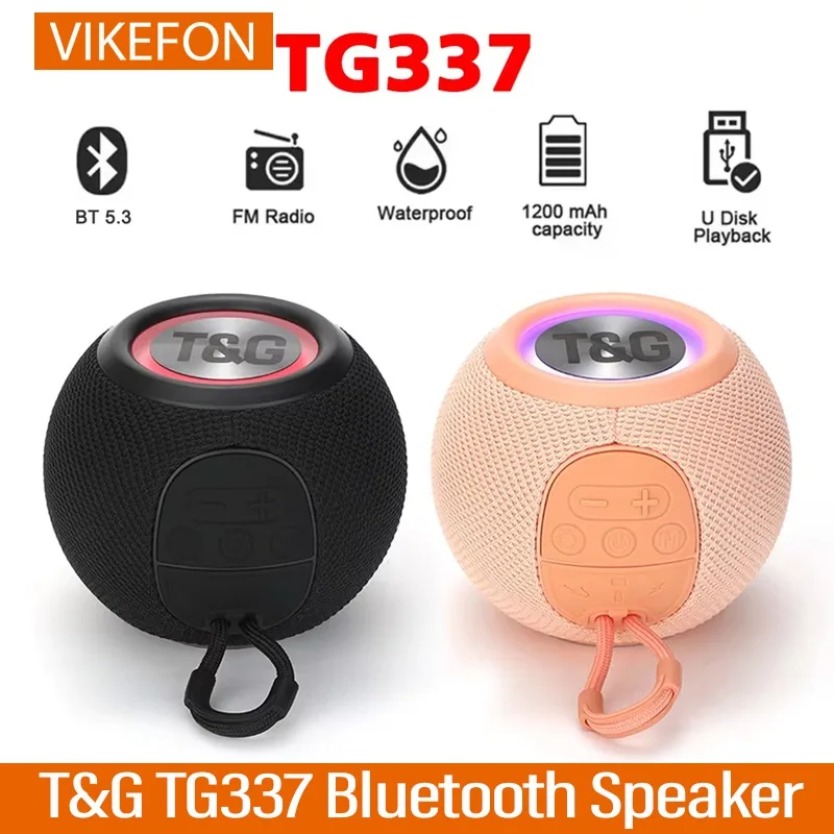 ลำโพงบลูทูธ TG337 TWS พร้อมเสี - Portable Bluetooth Speaker Waterproof Ipx7 บทวิจารณ์และราคา