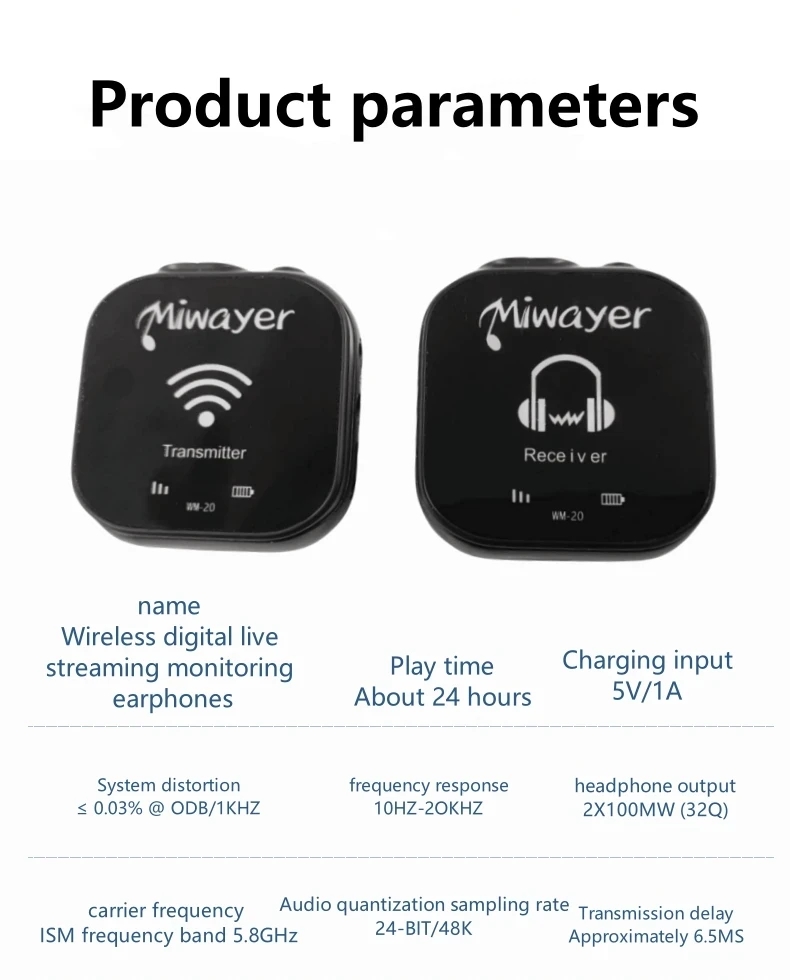 ระบบมอนิเตอร์แบบไร้สายในหู Miw - In Ear Monitors For Singers บทวิจารณ์และราคา
