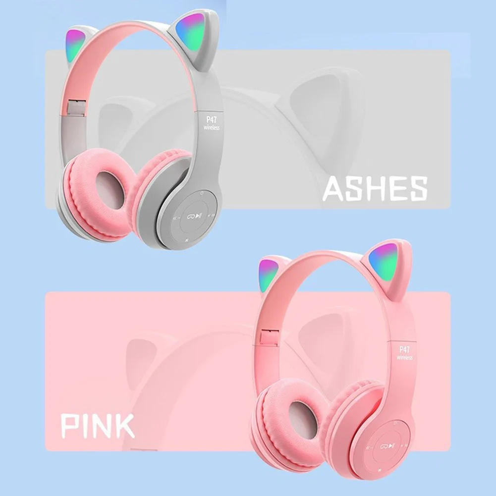 หูฟังบลูทูธไร้สายแบบมีไฟ LED ร - Cat Ear Bluetooth Headset Led บทวิจารณ์และราคา