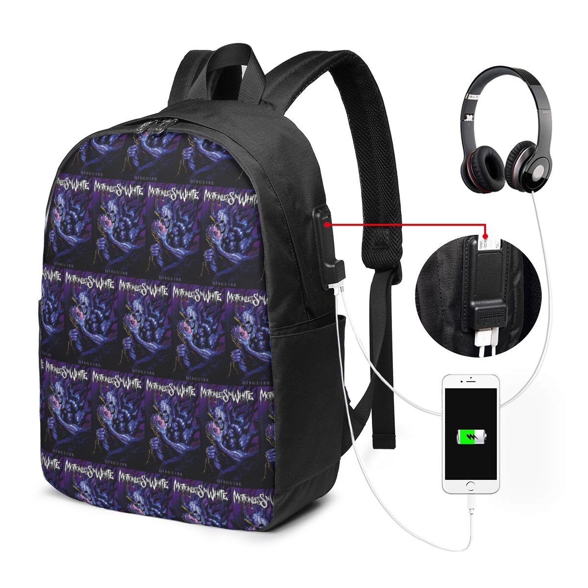 กระเป๋าเป้สะพายหลังสีขาว Motio - Laptops บทวิจารณ์และราคา