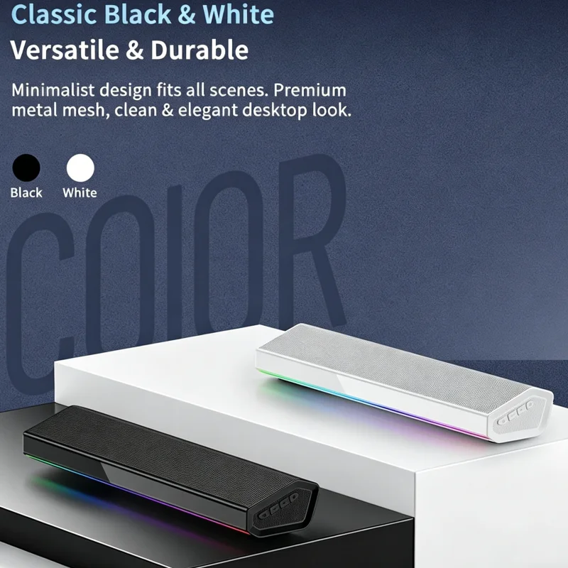 ลำโพงบลูทูธ 5.4 พร้อมไฟ RGB สำ - Rgb Computer Soundbar For Pc บทวิจารณ์และราคา