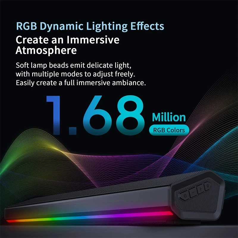 ลำโพงบลูทูธ 5.4 พร้อมไฟ RGB สำ - Rgb Computer Soundbar For Pc บทวิจารณ์และราคา