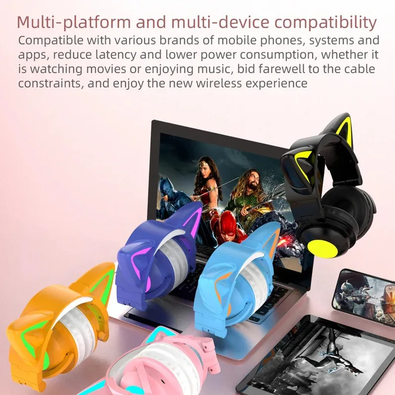 หูฟังบลูทูธ 5.0 รุ่นใหม่ ZW068 - Cat Ear Bluetooth Headset Led บทวิจารณ์และราคา