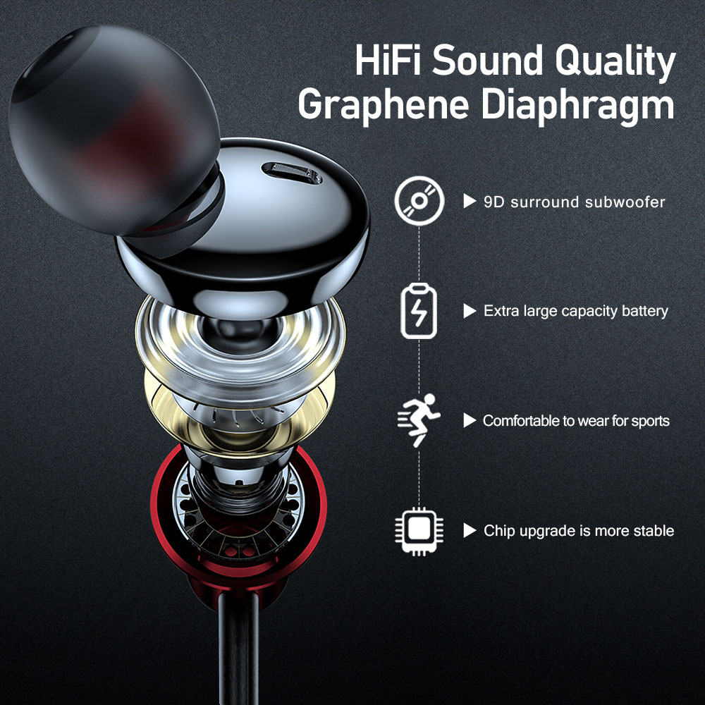 Eardeco หูฟังบลูทูธดั้งเดิมหูฟ - Magnetic Neckband Sports Earphones บทวิจารณ์และราคา
