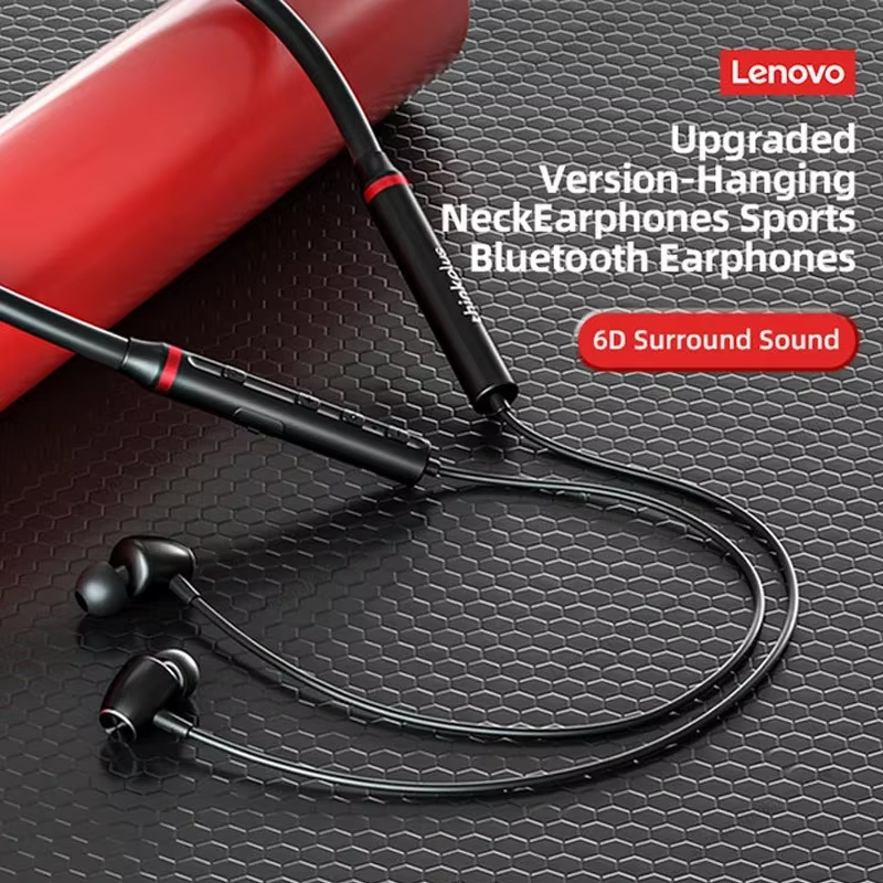 หูฟังบลูทูธ Lenovo กันน้ำ คุณภ - Magnetic Neckband Sports Earphones บทวิจารณ์และราคา