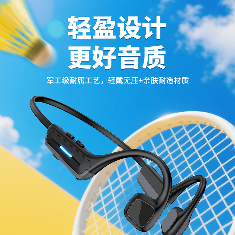 ใหม่หูฟังแบบส่งสัญญาณผ่านกระดู - Bone Conduction Running Headphones บทวิจารณ์และราคา