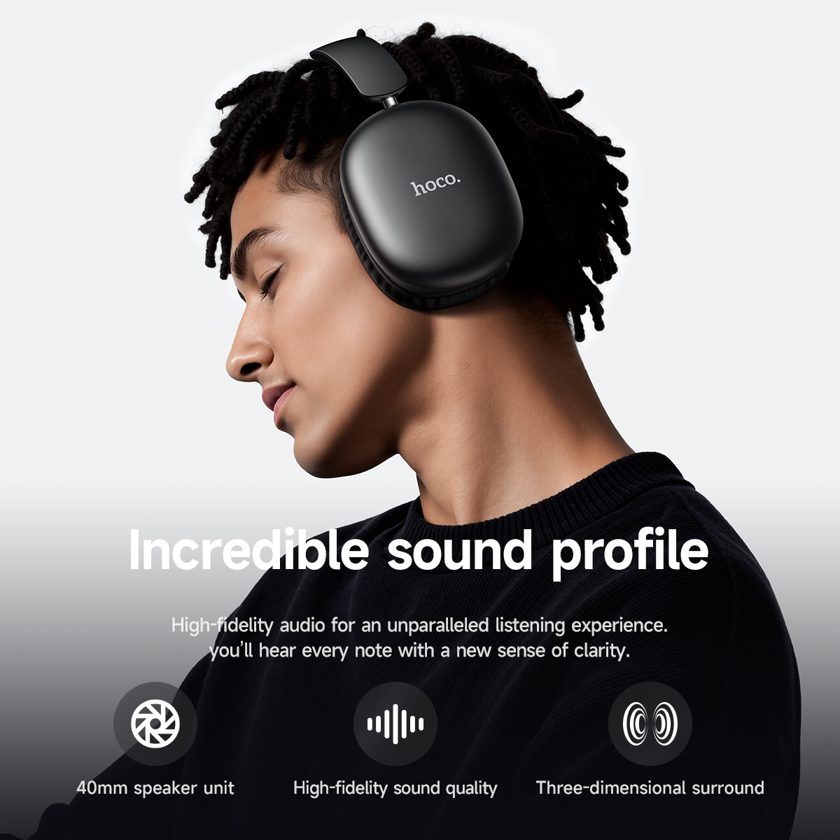 หูฟังบลูทูธ HOCO W73 แบบพับได้ - Anc Wireless Over Ear Headphones บทวิจารณ์และราคา