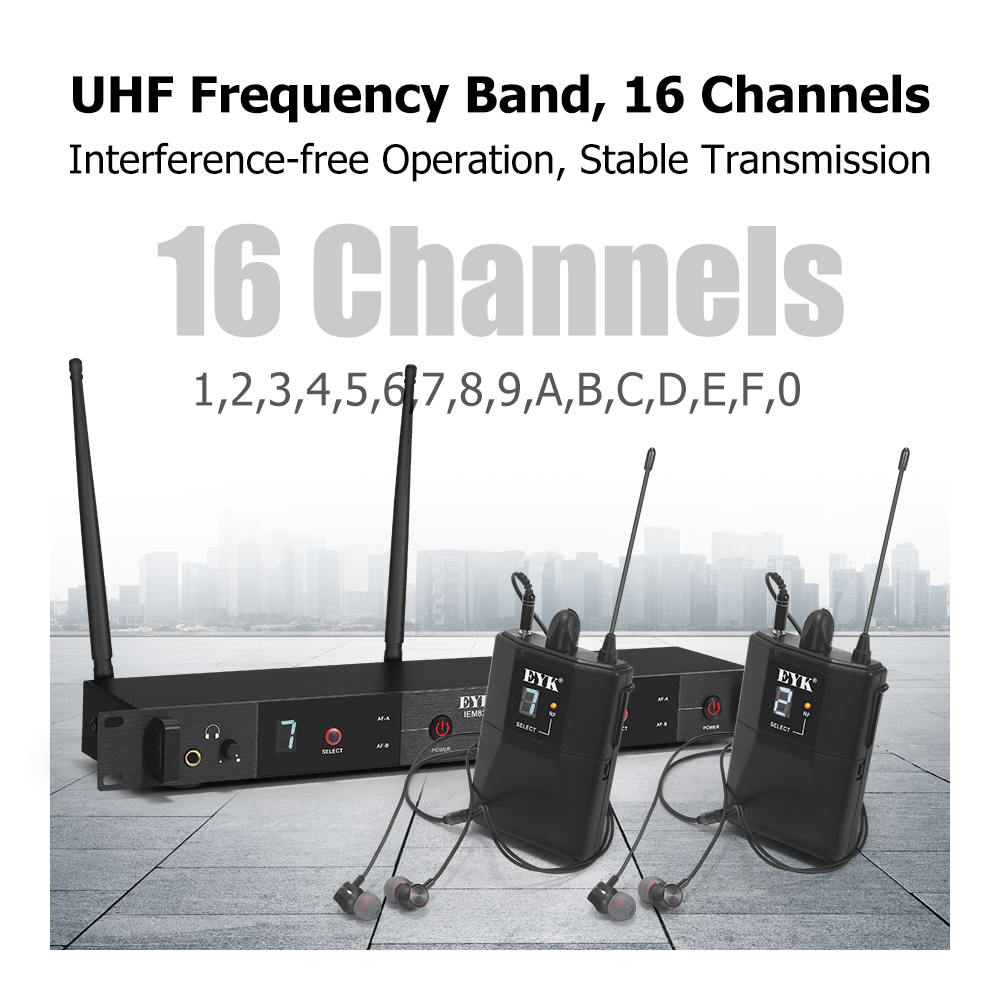 EYK IEM82 UHF ไร้สาย In Ear Mo - In Ear Monitors For Singers บทวิจารณ์และราคา