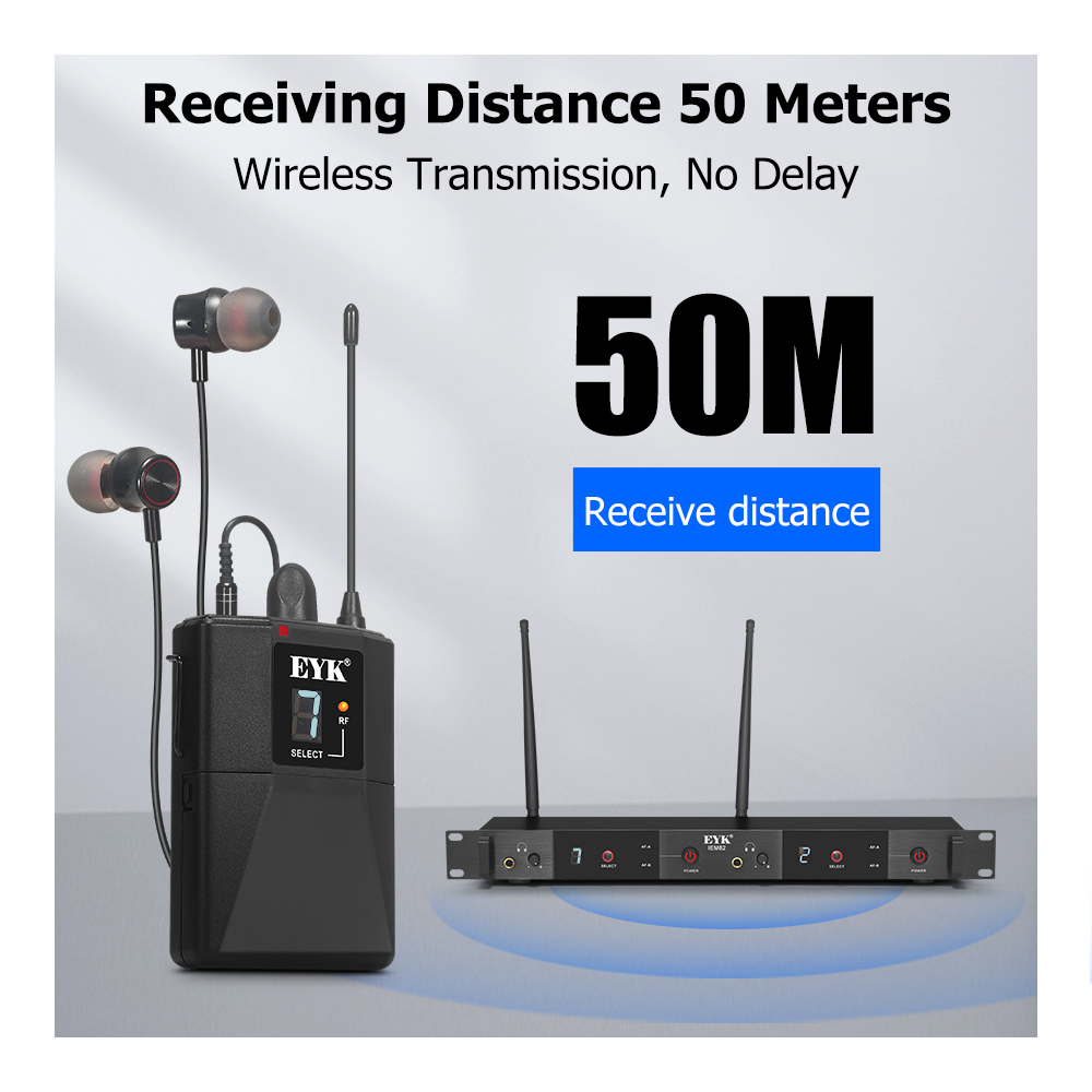 EYK IEM82 UHF ไร้สาย In Ear Mo - In Ear Monitors For Singers บทวิจารณ์และราคา