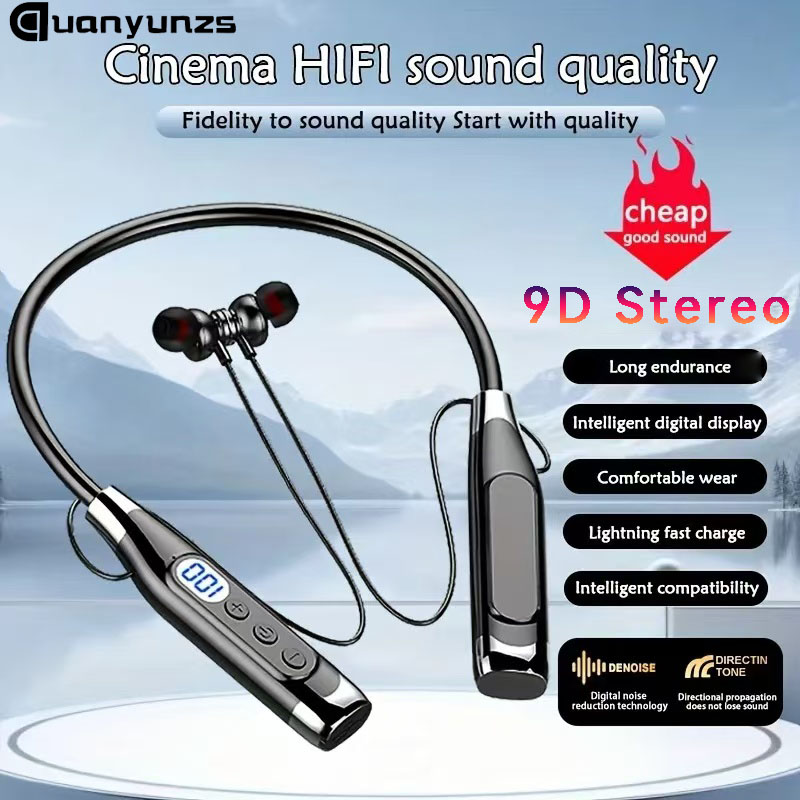 หูฟังไร้สายสเตอริโอ True หูฟัง - Magnetic Neckband Sports Earphones บทวิจารณ์และราคา