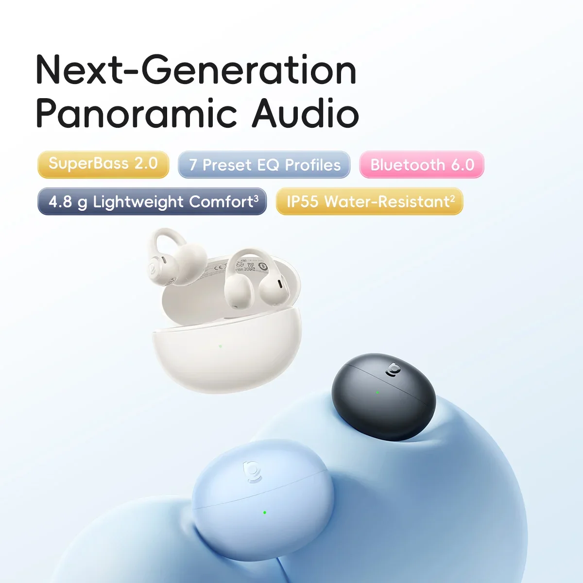 หูฟังแบบหนีบ Baseus Bass BC1 L - Open Ear Air Conduction Headphones บทวิจารณ์และราคา