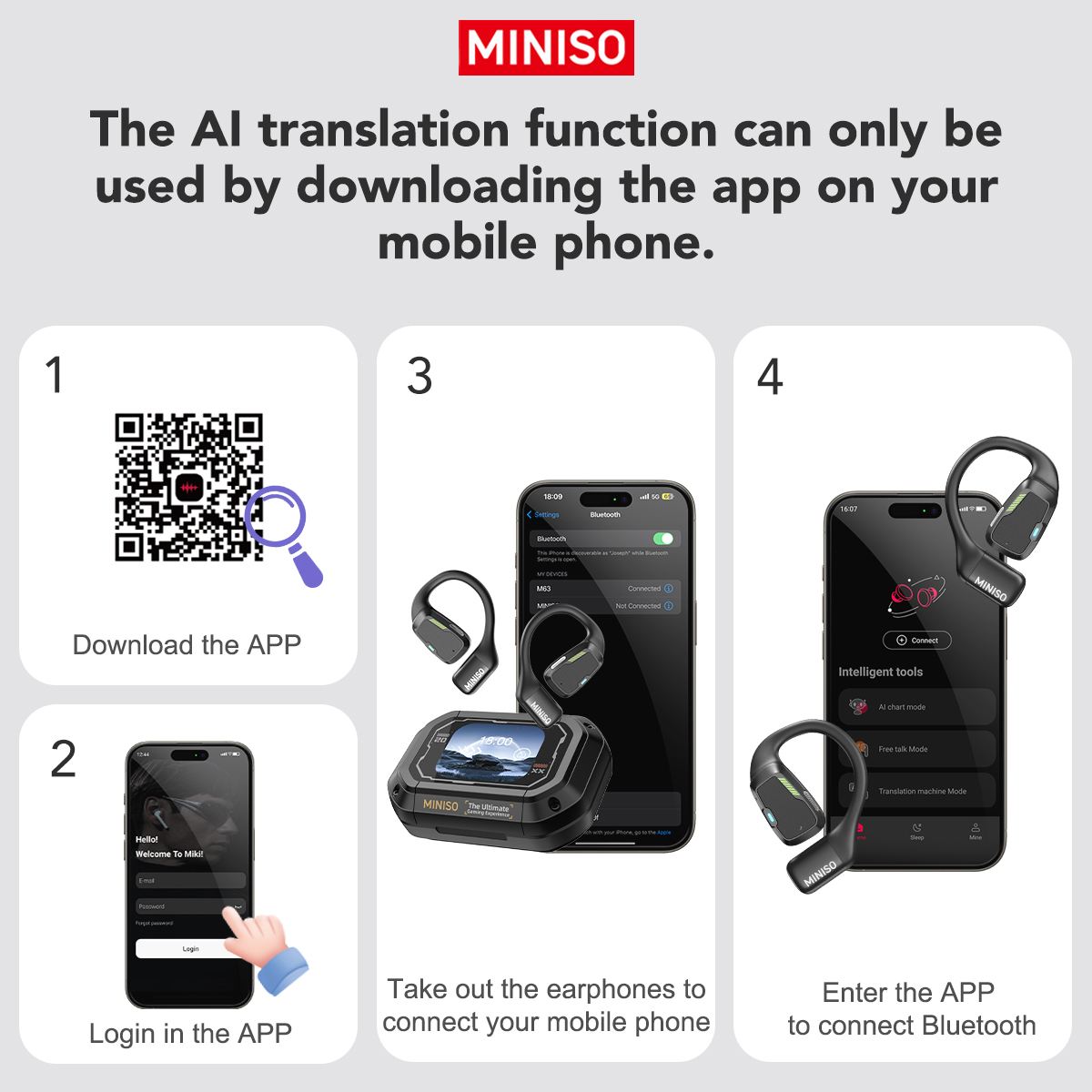Translator หูฟัง MINISO M98 AI - Type C Wired Earphones With Mic บทวิจารณ์และราคา