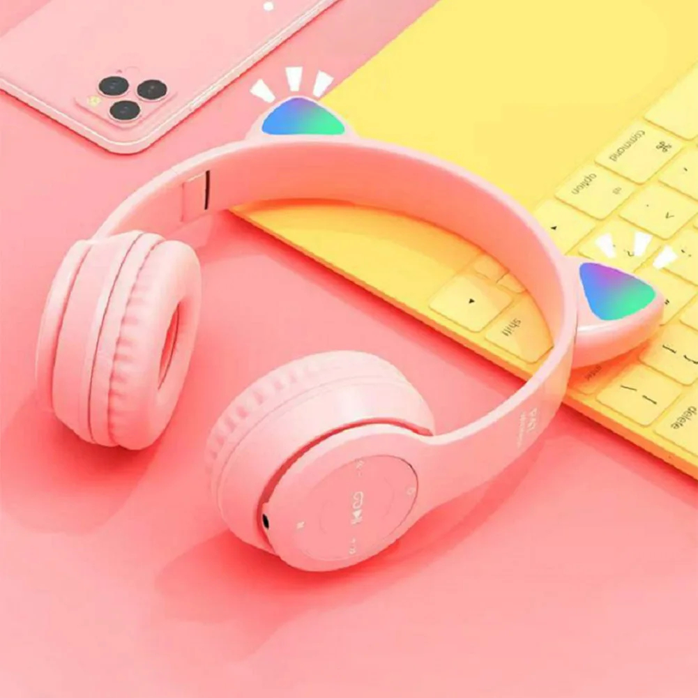 หูฟังไร้สายรูปหูแมวน่ารักพร้อม - Cat Ear Bluetooth Headset Led บทวิจารณ์และราคา