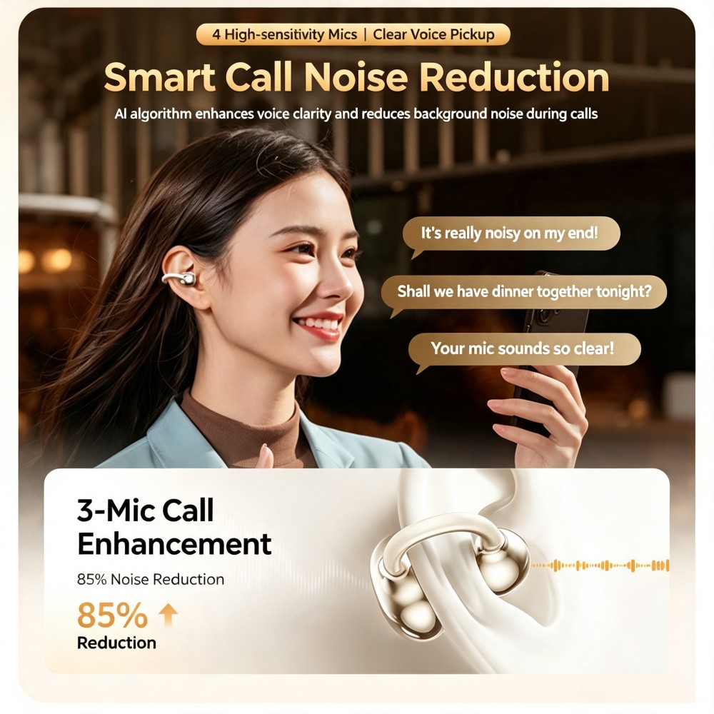 KEBIDUMEI บลูทูธ 6.0 หูฟังแบบเ - Open Ear Air Conduction Headphones บทวิจารณ์และราคา
