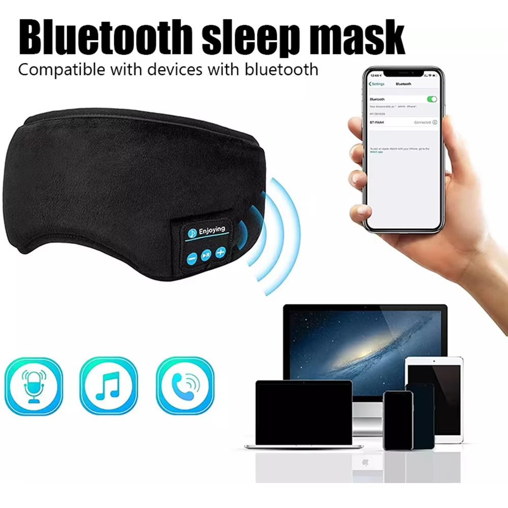 หูฟังบลูทูธแบบคาดศีรษะสำหรับเล - Sleep Mask Headphones Bluetooth บทวิจารณ์และราคา