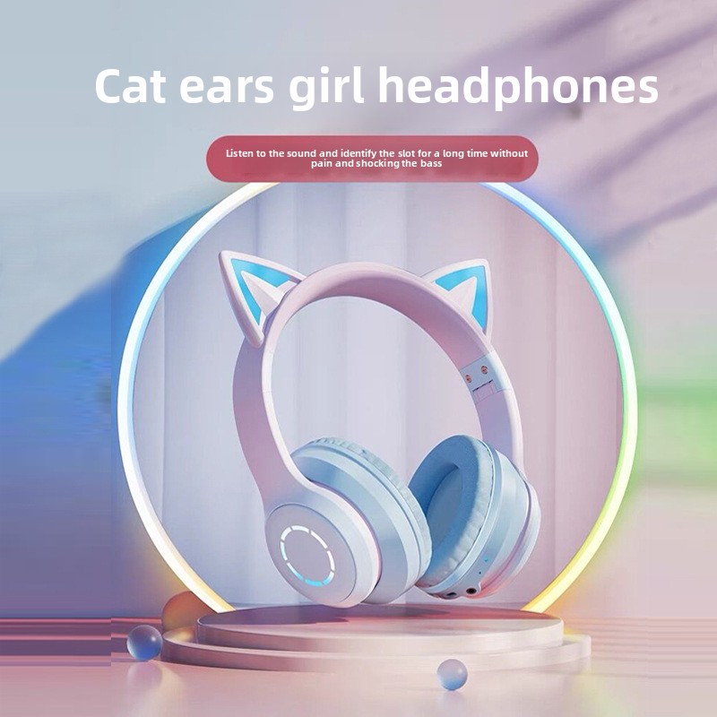 หูฟังบลูทูธแบบครอบหู RGB รุ่นใ - Cat Ear Bluetooth Headset Led บทวิจารณ์และราคา