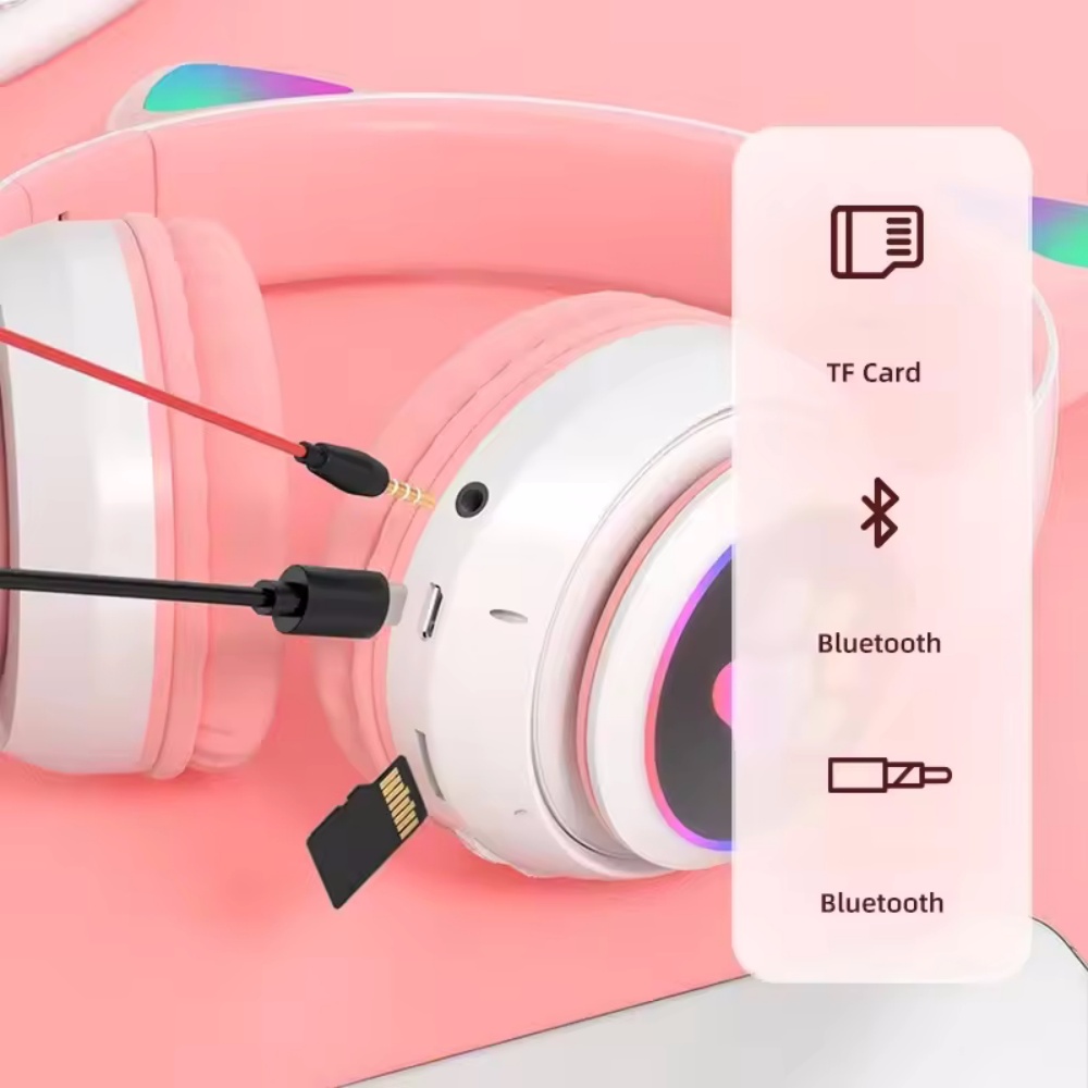 ชุดหูฟังบลูทูธหูแมวน่ารักพร้อม - Cat Ear Bluetooth Headset Led บทวิจารณ์และราคา