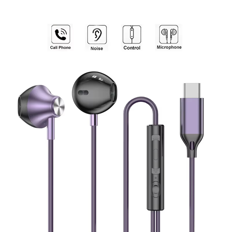 หูฟังชนิดใส่ในหูแบบมีสายไฮไฟหู - Type C Wired Earphones With Mic บทวิจารณ์และราคา