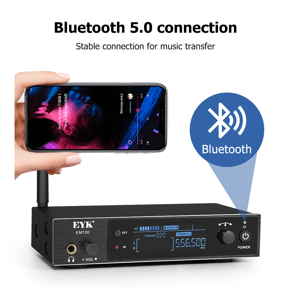 Eyk ระบบควบคุม EM100สเตอริโอแบ - In Ear Monitors For Singers บทวิจารณ์และราคา