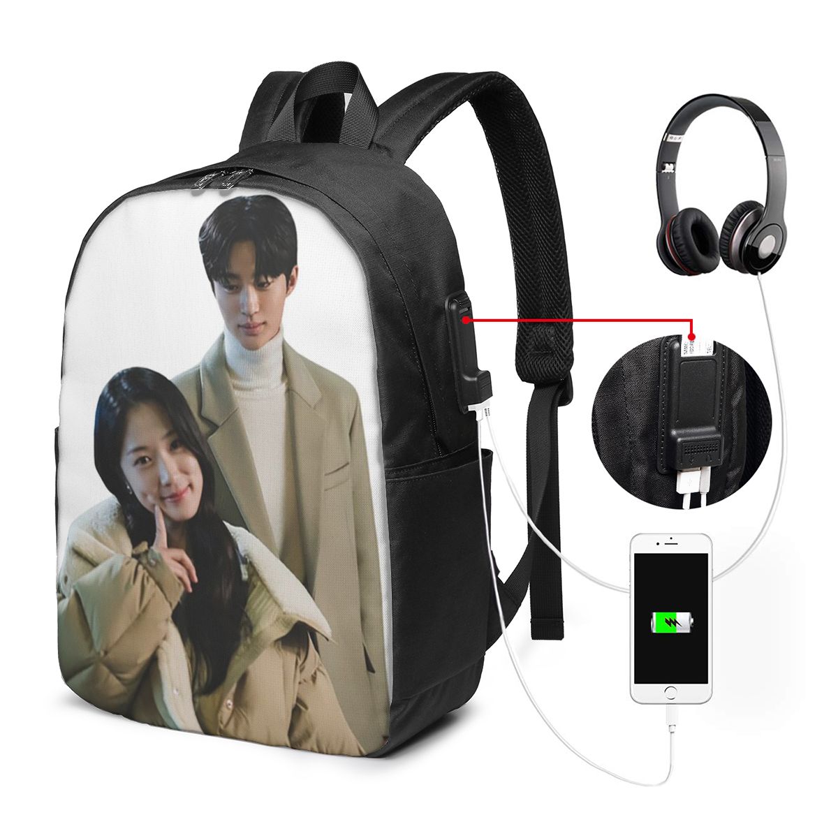 กระเป๋าเป้สะพายหลังลายแฟนอาร์ต - Laptops บทวิจารณ์และราคา