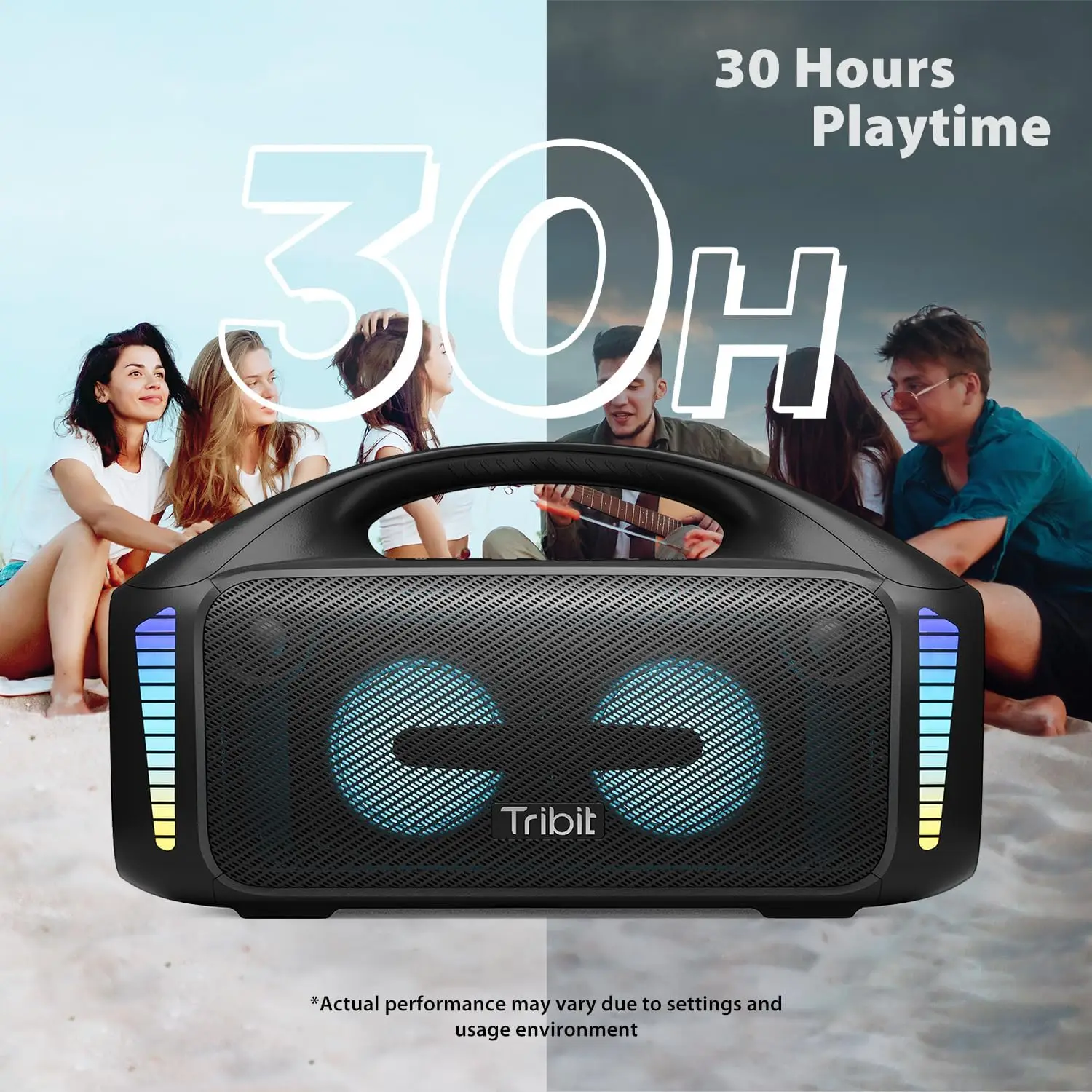 Tribit ลําโพงบลูทูธแบบพกพา 90W - Portable Bluetooth Speaker Waterproof Ipx7 บทวิจารณ์และราคา