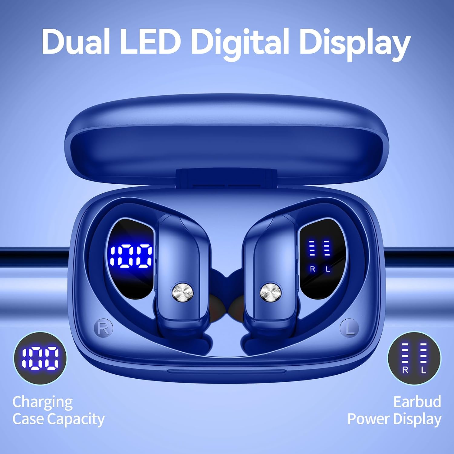 หูฟังไร้สายพร้อมเคสแสดงผล LED  - Headphones บทวิจารณ์และราคา