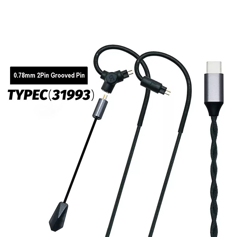 0.78 QDC MMCX สายหูฟังสำหรับเล - Type C Wired Earphones With Mic บทวิจารณ์และราคา